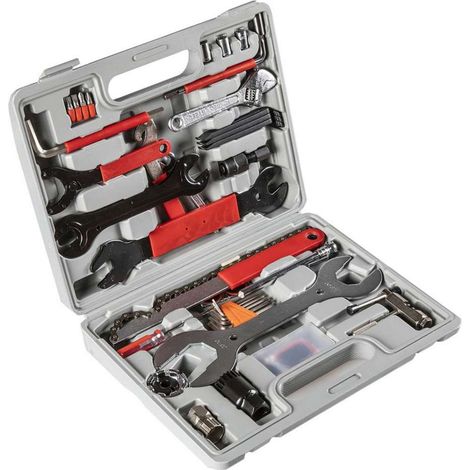 ON BIKE Kit Attrezzi Riparazione Bici 44 Pezzi Valigetta Set Completo Bambini