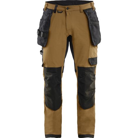 Pantalon de travail artisan Stretch 4D poches flottantes détachables 1720 Nougat/Noir XS - FR(38) - SE(C44) - Standards