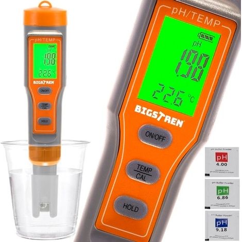 pH-mètre numérique, conçu pour la vérification régulière de l'acidité des échantillons liquides à usage domestique.-AquaForge (1/5)