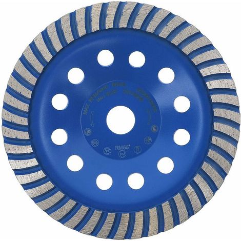 Meule boisseau diamantée 180 mm x 22,2 mm en éventail qualité professionn pour béton, pierre natur, maçonnerie, chape, plateau de ponçage universel