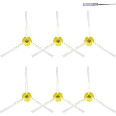 Rumba Pièces de rechange pour brosse latérale iRobot Roomba 600 700 800 900 Series 675 692 694 677 671 614 980 960 985 981 880 860 850 861 866 870 890 Kit d'accessoires pour aspirateur, 6 brosses laté (1/5)