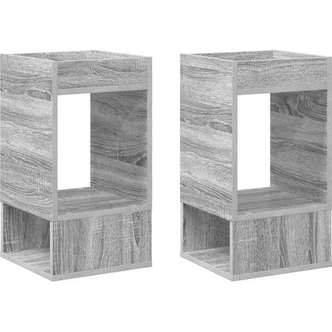 Maison Exclusive - Beistelltisch 2 pcs Graues Sonoma 30 x 30 x 56