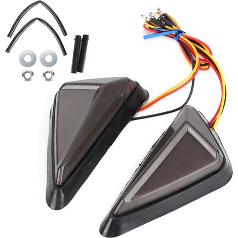 Universelle LED-Blinker und Positionsleuchten für Motorräder (Weiß & Gelb).