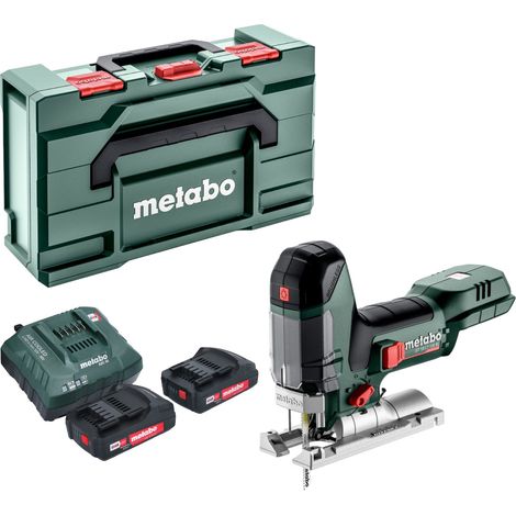 Metabo ST 18 LT 130 BL sierra de calar sin cable 18 V 130 mm sin escobillas + 2x batería 2.0 Ah + cargador + metabox