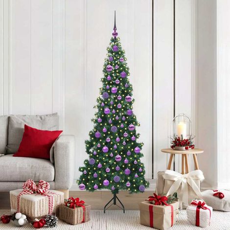 Eckiger künstlicher Weihnachtsbaum Grün 180 cm PVC und Metall