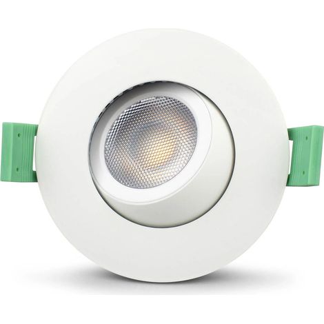 Spot LED encastré, 3000K, 4000K, 520lm, IP65, finition blanche, intensité réglable, pour l'éclairage d'accentuation des plafonds et des jardins.-AquaForge (1/5)