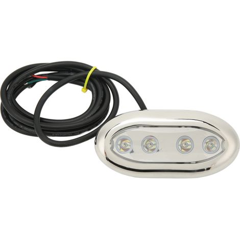 Faro LED subacqueo marino 12-24 V CC, impermeabile IP68, universale, per barche, yacht e uso in riva al mare, RGB 8 W (1/5)