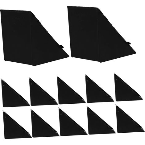 20 butées murales pour canapé, 50x50x36 mm, plastique, noir (1/5)