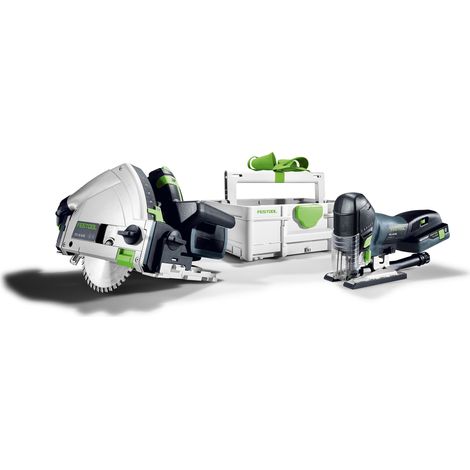 Festool – Pack de 2 outils électroportatifs 18V – Scie plongeante TSC 55 K et scie sauteuse PSC 420 – Coffret Systainer SYS3 TB M137 (1/10)