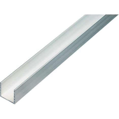 Alberts 470357 Profilo a U, alluminio, naturale, 1000 x 25 x 25 mm