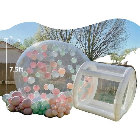 Maison à bulles gonflable, installation rapide, design étanche, 4m avec souffleur (1/2)