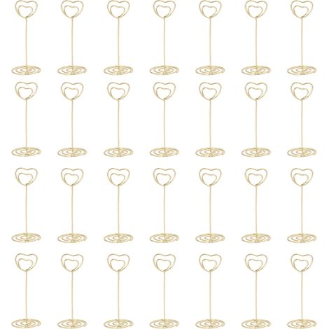 30 Pièces Or Porte Nom Table Porte Photo Pince Porte Photo sur Pied Porte (1/5)