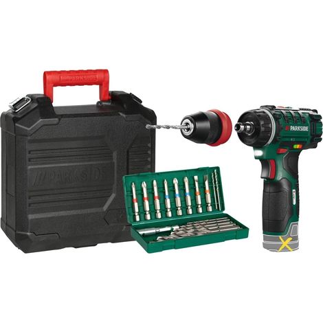 Perceuse sans fil PBSA 12 X12V, verrouillage de broche, LED, en coffret (sans chargeur ni batterie) (1/5)