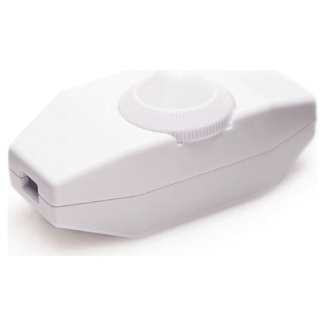 Variateur de Lumière avec Interrupteur Rotatif, Tension 220-230V, Couleur Blanche, pour Ampoules LED à Intensité Variable