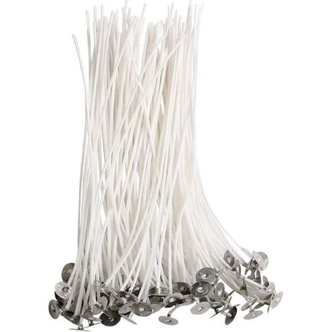 Kerzendochte, 100 Stück, natürliche Kerzendochte, Baumwolldochte für die DIY-Kerzenherstellung (10 cm)