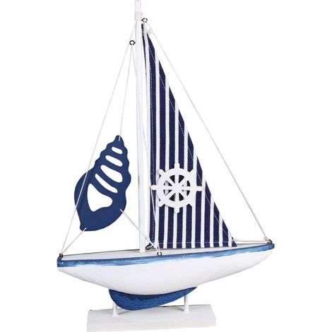 Maquette De Voilier Méditerranéen Bois Décoration Nautique Intérieure (1/5)