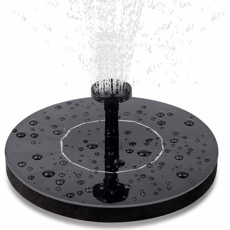 FOREHILL Solar-Quellpumpe, 1,5 W monokristalline Solar-Wasserpumpe, 7 V Solar-Quellpumpe für den Außenbereich für Gärten, Vogeltränken, Fischteiche, kleine Teiche