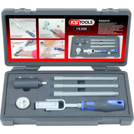 KS TOOLS Juego de montaje para lavabo de 6 piezas - 116.2050 (1/5)