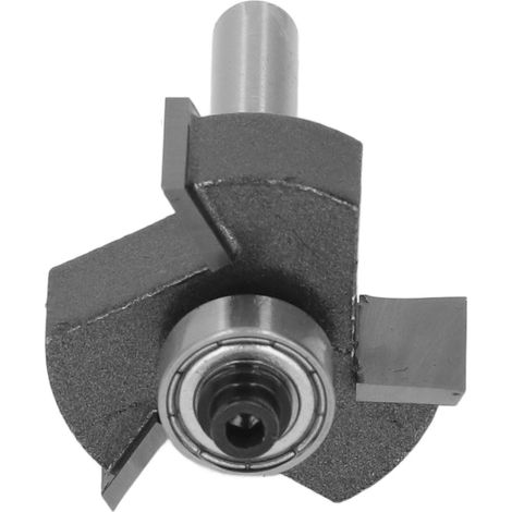 Mèche de routeur en forme de T, tige de 1/4 pouces, 3 dents, roulement à billes, coupe-fente pour rainurer le bois, le contreplaqué, hauteur de coupe 1/2 (1/5)