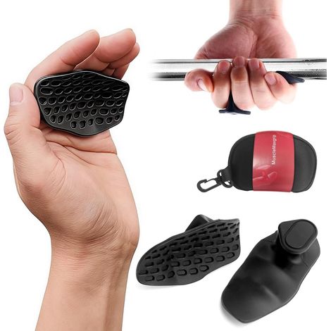 Poignées Antidérapantes pour Entraînement Croisé,Anti-Slip Gym Hand Grips,Poignées de Traction Portables en Silicone,pour la Musculation,Les Tractions(1 Paire,avec 1 Boîte De Rangement) (1/5)