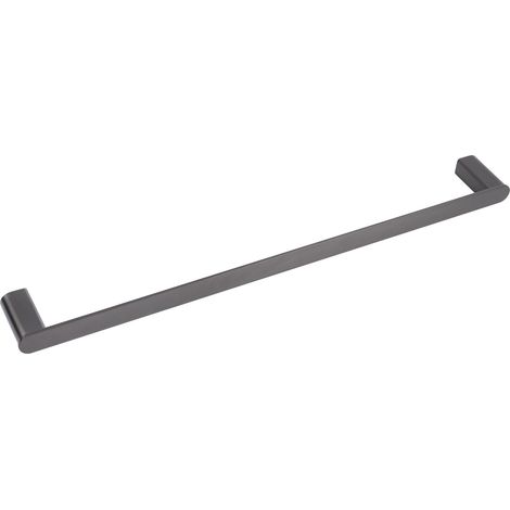 BALNEO - barre porte-serviettes en acier inox anthracite Gun Metal - porte-serviettes 60 cm QARX inoxydable - barre de salle de bain (1/3)