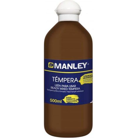 BOTE 500ML TEMPERA LIQUIDA MANLEY MARRON MNP18782