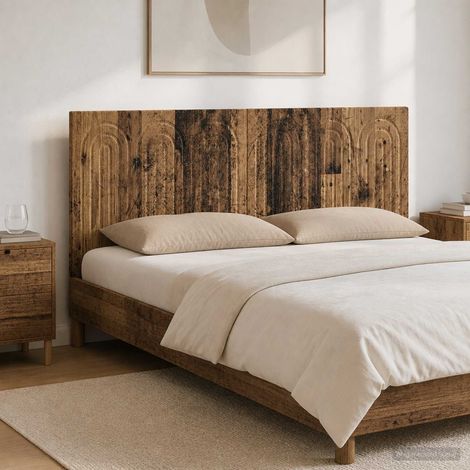 vidaXL Cabecero montada en la pared ALKMAAR Madera envejecida (1/5)