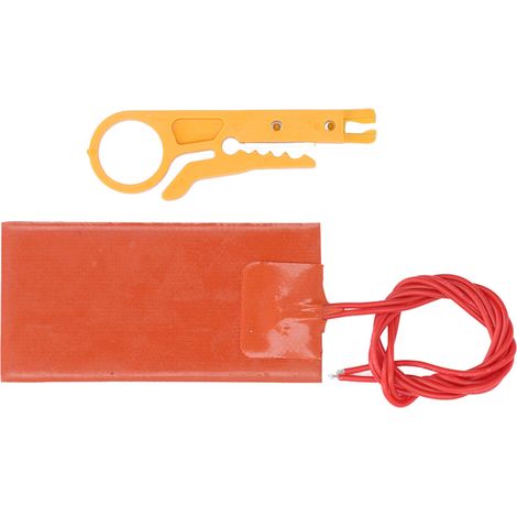 Coussin chauffant en caoutchouc silicone, sûr, à transfert de chaleur élevé, flexible, 12 V, 15 W, 250 °C (1/5)