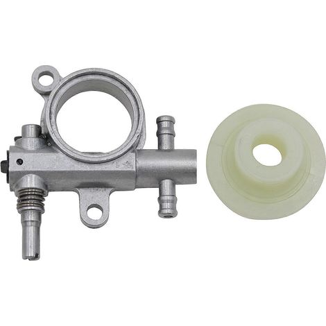 1 jeu de pièces détachées pour tronçonneuse 2500/3800 : pompe à huile avec engrenage à vis sans fin, compatible avec les tronçonneuses 25 cm³/3800. (1/5)