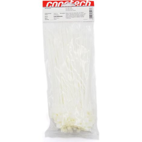ETICHETTA CON FASCETTA DI FISSAGGIO 3,6x205 BIANCO 100 PZ NS (1/2)