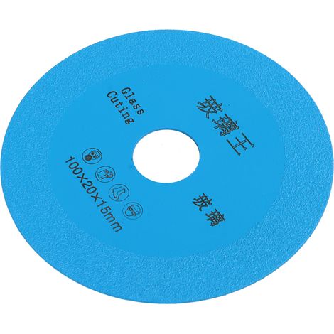Lame de scie diamantée ultra-mince de 4 pouces, disque de coupe pour verre, convient au polissage des carreaux de céramique, du jade, du cristal et des bouteilles de vin (bleu). (1/5)