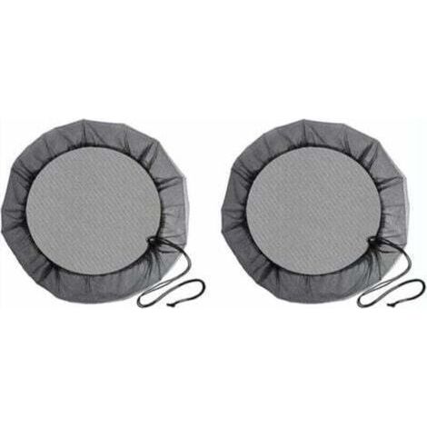 Filet de baril de pluie de diamètre 80 cm, 2 pièces filet de protection avec cordon de serrage, couverture anti-moustiques et animaux pour collecteur d'eau de pluie (1/5)