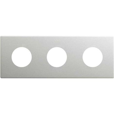 SIMON 270 Marco estética mínima para enchufes con 3 elementos aluminio 27110630-093