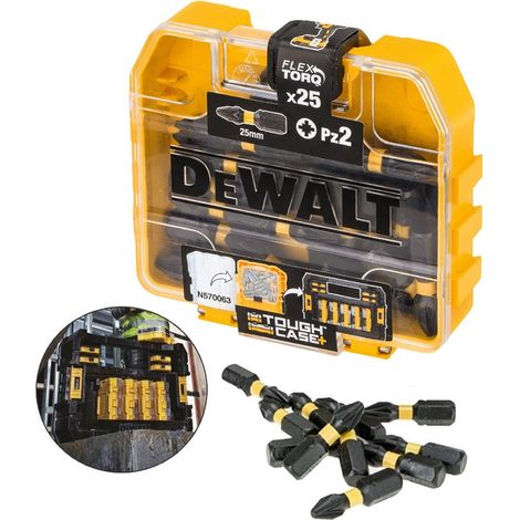 Dewalt 25 Piece Impact Extreme PH2 Phillips Screwdriver Bit Set FLEXTORQ Case