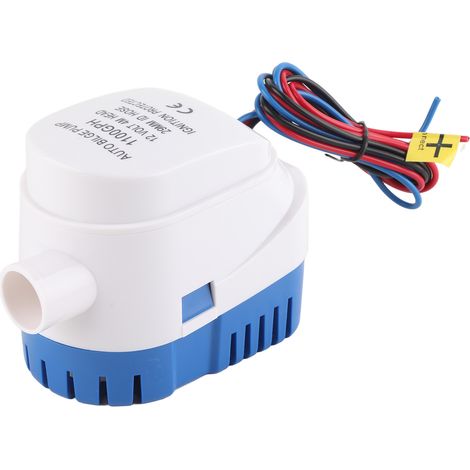 Bilgepumpe und Installationsset für Boote, 12 V DC, 1100 gph Fördermenge, mit 1-1/8 Zoll Auslassschlauch, für Wohnmobile und Yachten.
