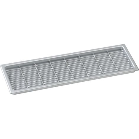 Lüftungsgitter Abluftgitter Möbelbeschlag 222 x 57 mm Kunststoff verchromt
