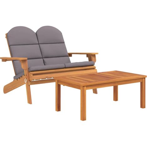 Maison Exclusive - 2-tlg. Garten-Lounge-Set Adirondack Massivholz