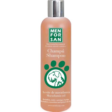 Menforsan Shampoo per Cani all'Olio di Macadamia, 300ml, Nutre e Lucida, Potere Districante (1/4)
