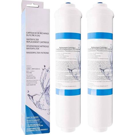 LG filtro acqua per frigorifero ADQ73693903, ricambio originale, 2000 litri, durata 6 mesi, connessione push fit, certificato NSF