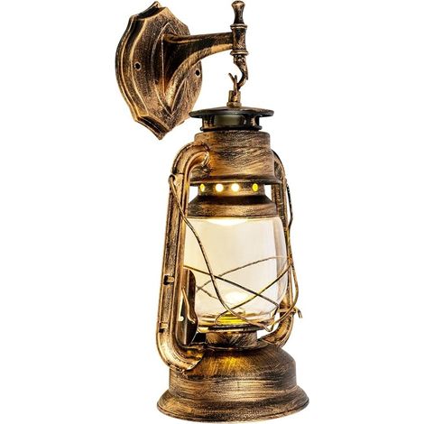 Retro Antik Vintage Lanterne  Applique Murale Industrielle Lumière Décorative  Lanterne Extérieure  Applique Murale Luminaire Décoration de Maison (1/5)