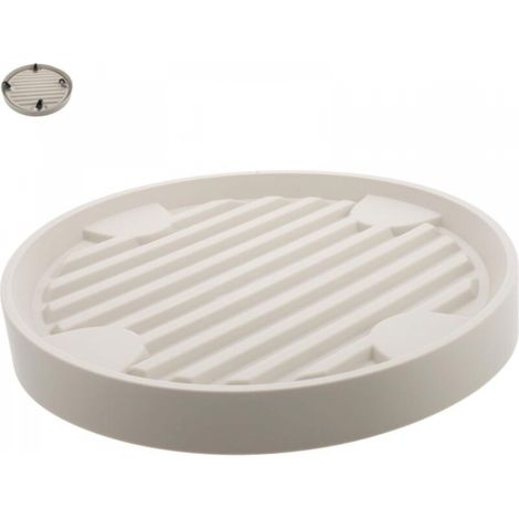 Chariot à roulettes beige pour pots de fleurs, diamètre intérieur 22.3 cm, pour intérieur et extérieur, 1 pièce (1/5)