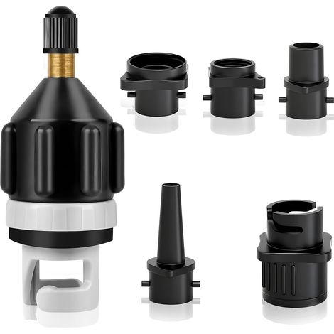 SUP-Paddelventiladapter, Luftpumpenkonverter mit 4 Ventiladaptern für Paddel, Schlauchboote, Kajaks, Stand-Up-Paddles und Bojen (1/5)