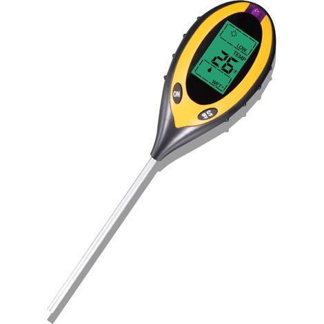 Testeur Sol - Humidité pH Température Lumière - Pour Jardinage Intérieur Extérieur - 1 Pièce (1/5)