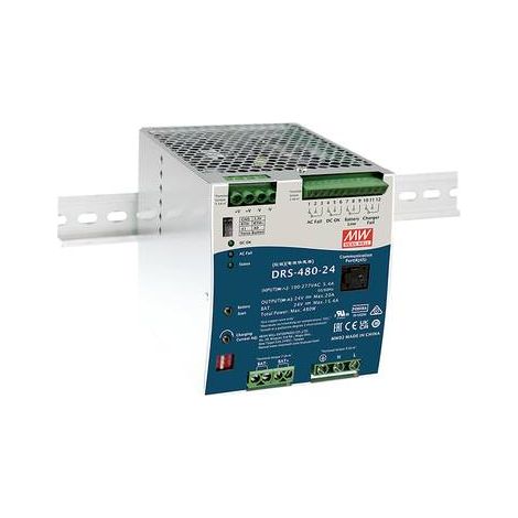 MEAN WELL DRS-480-24 ALIMENTATION RAIL DIN 24 V 20 A 480 W NBR. DE SORTIES:1 X CONTENU 1 PC(S)
