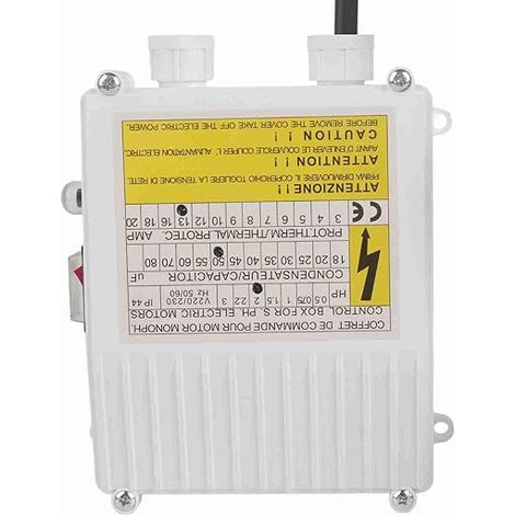 1500W Water Pump Controller, Control Box with Thermal Protection, EU Plug 220V, ABS and Copper, for Submersible Pumps (1/5)