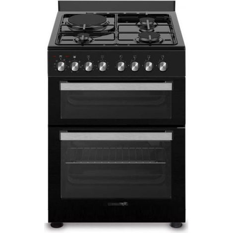 Cuisinière mixte 60L et 30L – 3 feux gaz et plaque électrique – Classe A – Four multifonction avec minuterie et éclairage – La Germania - SM61DFN