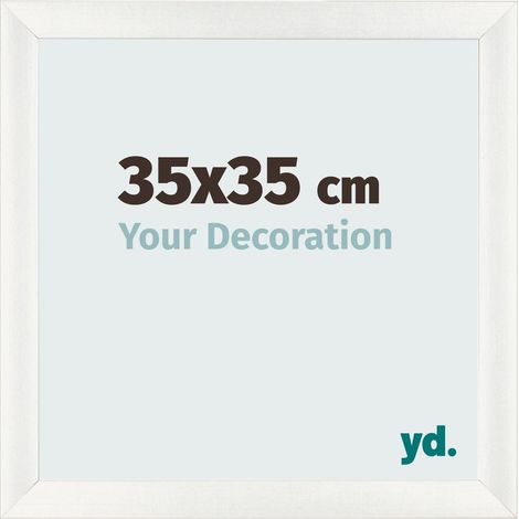 yd. - Cadre photo 35x35 - Blanc Patine - MDF - Pisa (1/5)