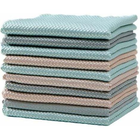 Chiffons en microfibre surdimensionnés Nano Polissage Serviette de nettoyage 25,4 x 25,4 cm Chiffons en écailles de poisson pour vitres de voiture en verre Serviette en acier inoxydable non pelucheux (1/5)