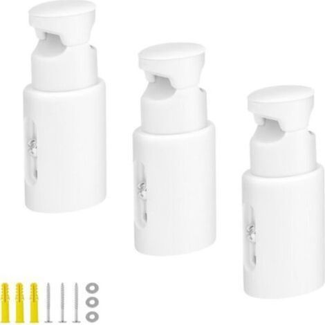 3 Pièce Fixations pour Radiateur Sèche Serviette, Support de Fixation pour Radiateur, pour Radiateurs de Salle de Bains Droits ou Courbés (1/4)