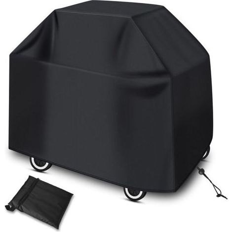 Housse Barbecue Exterieur, Bache Barbecue de Protection, Housse Plancha pour BBQ Gaz, avec Revêtement Résistant à l'eau (147x61x117cm Noir) (1/5)